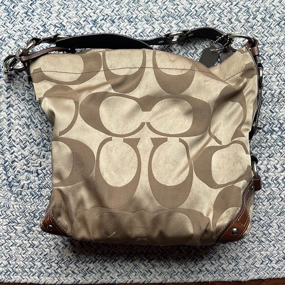 COACH Large Signature Carly Handbag - Picture 7 of 11